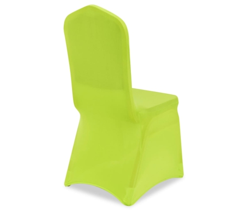 vidaXL krēslu pārvalki, 6 gab., zaļi, elastīgi