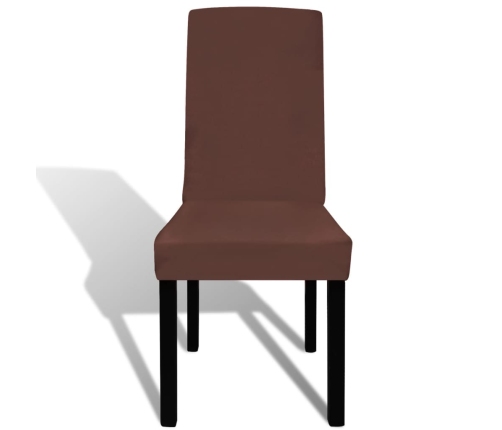 vidaXL gludi, elastīgi krēslu pārvalki, 4 gab., brūni