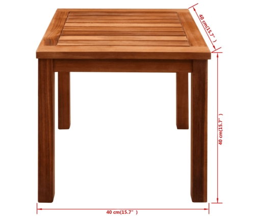 vidaXL sauļošanās zviļņi, 2 gb., ar galdiņu, akācijas koks, tekstilēns