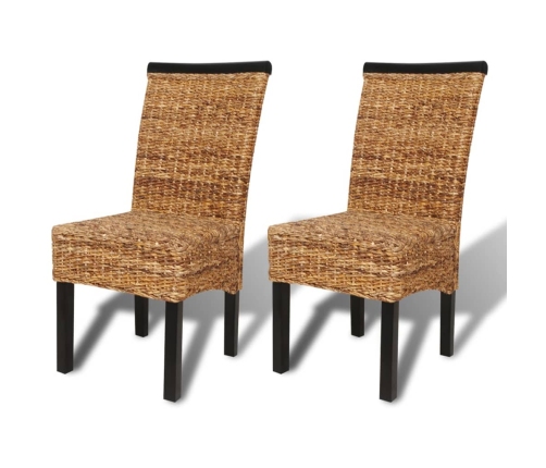 Virtuves Krēsli, 2 Gab., Abaka Un Mango Masīvkoks Vidaxl