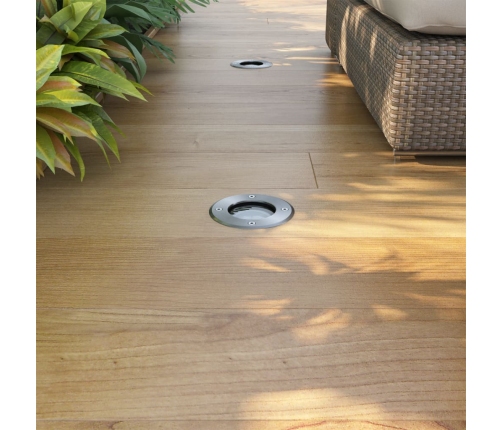 vidaXL dārza LED lampas, 3 gab., iebūvējamas zemē, apaļas