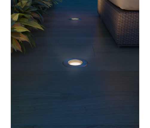 vidaXL dārza LED lampas, 3 gab., iebūvējamas zemē, apaļas