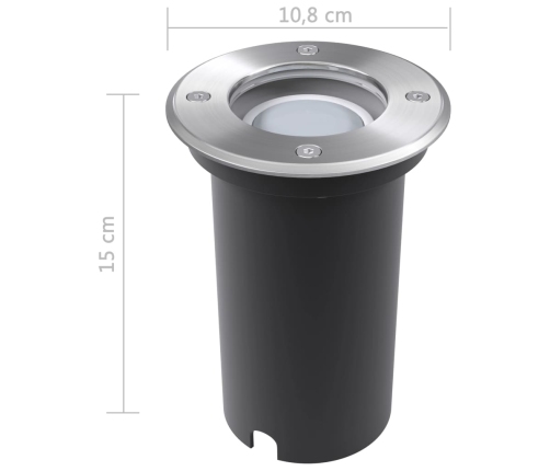 vidaXL dārza LED lampas, 3 gab., iebūvējamas zemē, apaļas