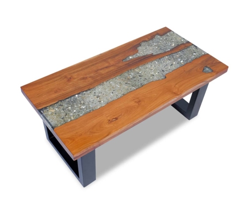 vidaXL kafijas galdiņš, 100 x 50 cm, tīkkoks