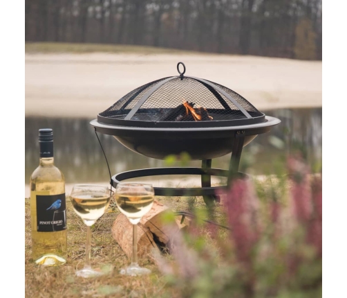 RedFire ugunskura bļoda Atlanta, melns tērauds, 51 cm, 85014