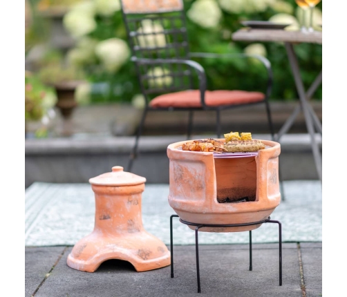 RedFire dārza kamīns Lima, māls, salmu krāsā, 86033