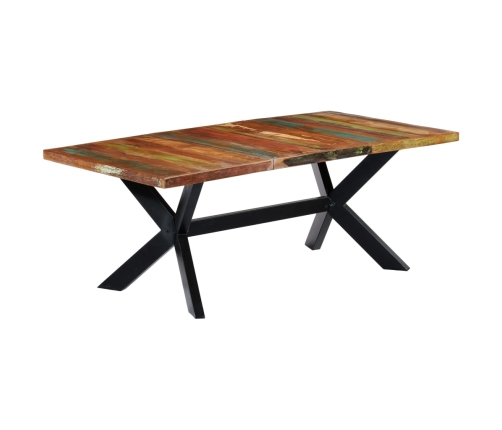 vidaXL virtuves galds, 200x100x75 cm, pārstrādāts masīvkoks