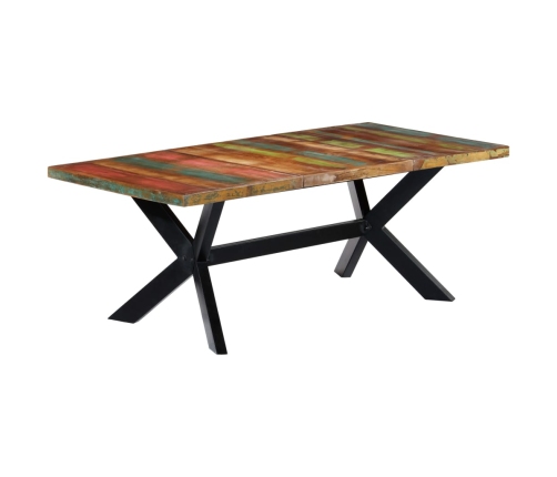 vidaXL virtuves galds, 200x100x75 cm, pārstrādāts masīvkoks