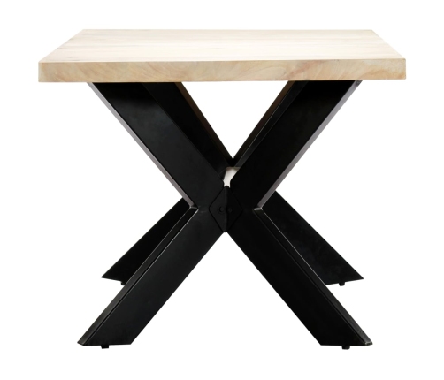 vidaXL virtuves galds, 180x90x75 cm, mango masīvkoks, balts