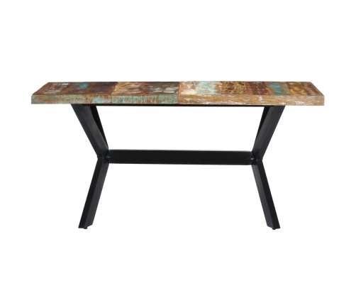 vidaXL virtuves galds, 140x70x75 cm, pārstrādāts masīvkoks