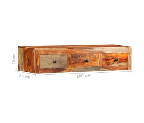 vidaXL konsoles galdiņš, 100x25x20 cm, masīvs rožkoks