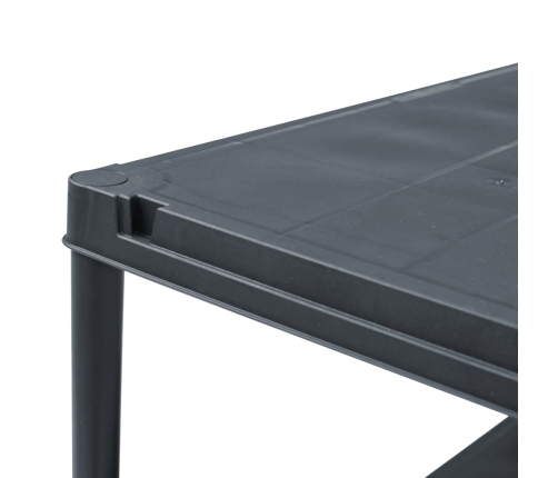 vidaXL uzglabāšanas plaukts, melns, 125 kg, 60x30x180 cm, plastmasa