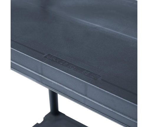 vidaXL uzglabāšanas plaukts, melns, 125 kg, 60x30x180 cm, plastmasa
