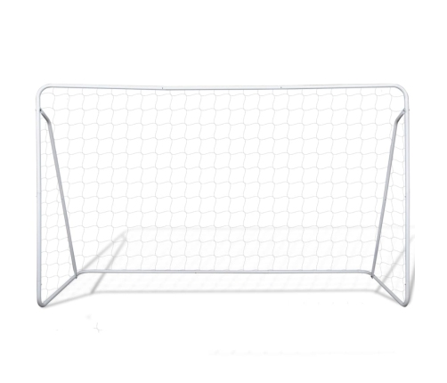 vidaXL futbola vārti ar tīklu, 2 gab., 240x90x150 cm, tērauds