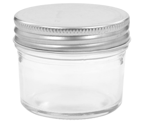 Ievārījuma Burciņas, Sudraba Krāsas Vāciņi, 24 Gab., 110 Ml Vidaxl