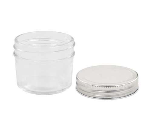 Ievārījuma Burciņas, Sudraba Krāsas Vāciņi, 24 Gab., 110 Ml Vidaxl