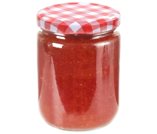 vidaXL ievārījuma burciņas, balti sarkani vāciņi, 48 gab., 230 ml