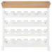 vidaXL vīna pudeļu plaukts, 70x22,5x70,5 cm, balts MDF