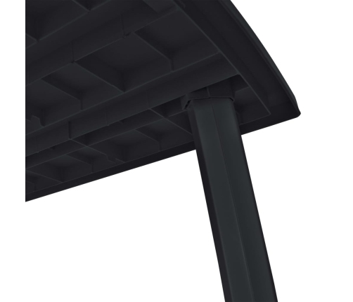 vidaXL 11-daļīgs dārza mēbeļu komplekts, plastmasa, antracītpelēks