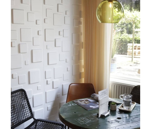WallArt 3D sienas paneļi GA-WA09, 24 gab., kvadrāti