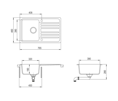 Virtuves Izlietne, Viena Bļoda, Bēša, Granīts Vidaxl