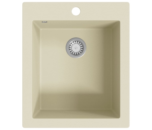 vidaXL virtuves izlietne, viena bļoda, bēša, granīts