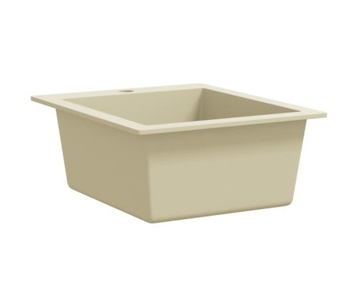 vidaXL virtuves izlietne, viena bļoda, bēša, granīts