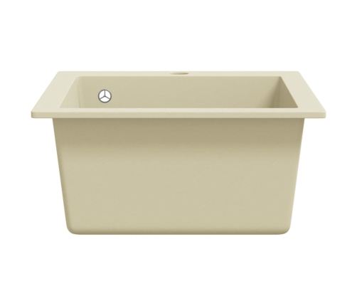 vidaXL virtuves izlietne, viena bļoda, bēša, granīts