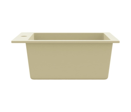 vidaXL virtuves izlietne, viena bļoda, bēša, granīts