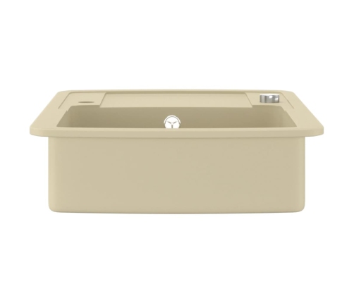 vidaXL virtuves izlietne, viena bļoda, bēša, granīts