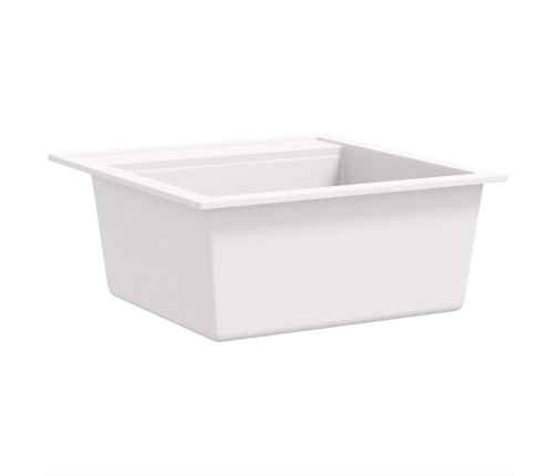 Virtuves Izlietne, Viena Bļoda, Balts Granīts Vidaxl