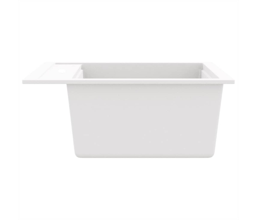 Virtuves Izlietne, Viena Bļoda, Balts Granīts Vidaxl