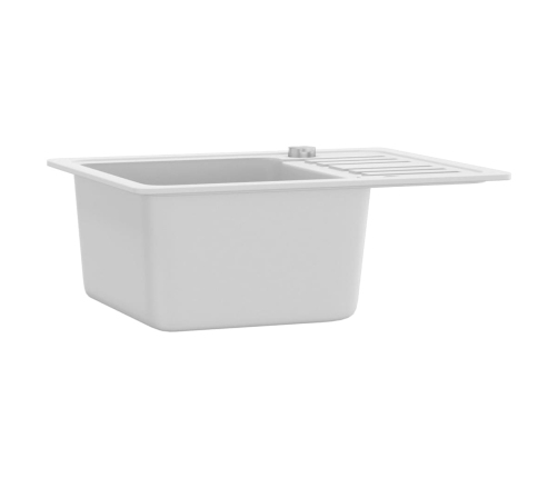 Virtuves Izlietne, Viena Bļoda, Balts Granīts Vidaxl