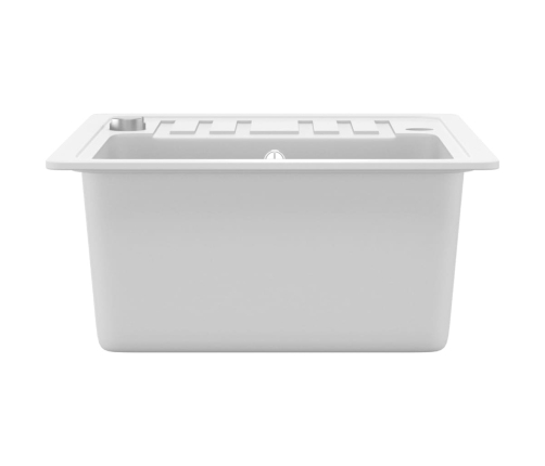 Virtuves Izlietne, Viena Bļoda, Balts Granīts Vidaxl