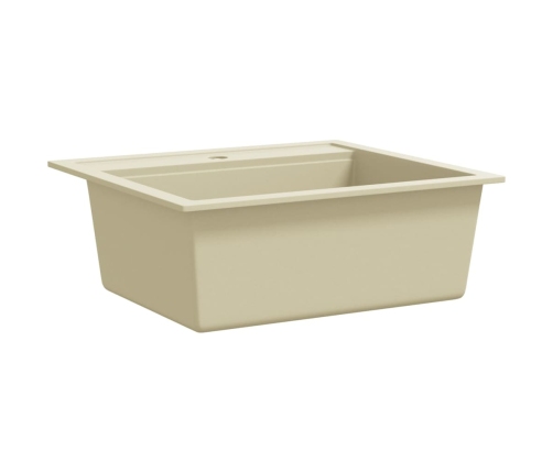 vidaXL virtuves izlietne, viena bļoda, bēšs granīts