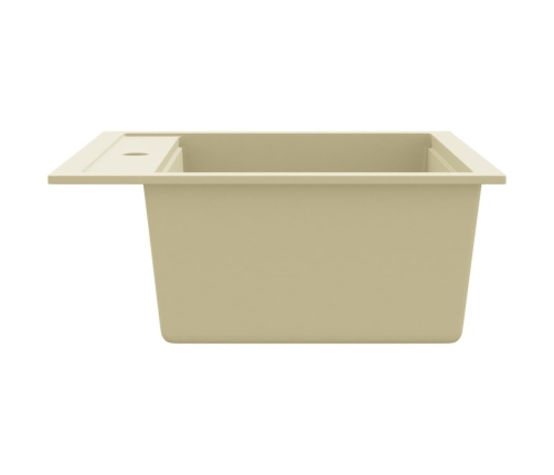 vidaXL virtuves izlietne, viena bļoda, bēšs granīts