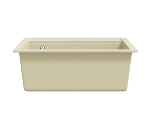 vidaXL virtuves izlietne, viena bļoda, bēšs granīts