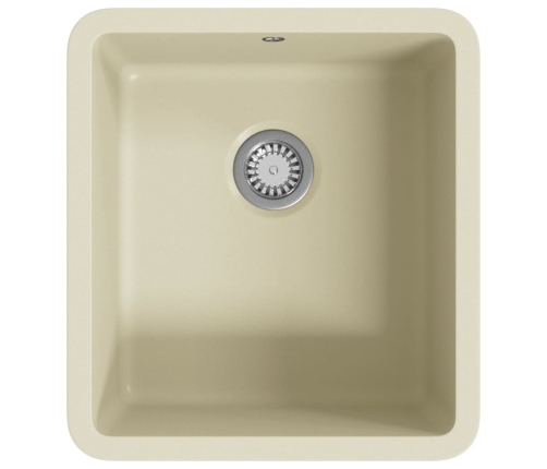 vidaXL virtuves izlietne, viena bļoda, bēšs granīts