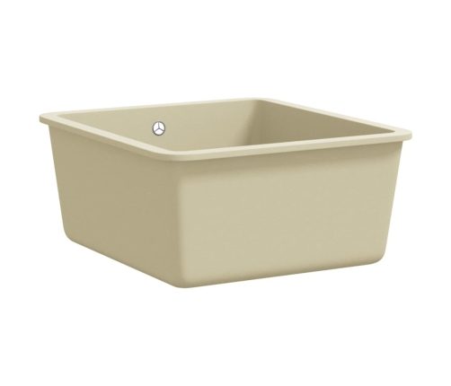 vidaXL virtuves izlietne, viena bļoda, bēšs granīts