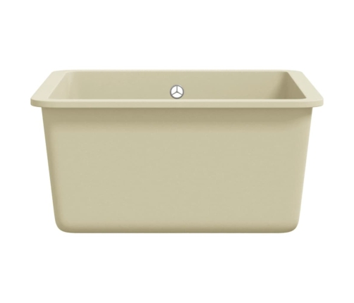 vidaXL virtuves izlietne, viena bļoda, bēšs granīts