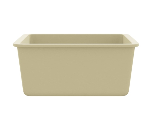 vidaXL virtuves izlietne, viena bļoda, bēšs granīts