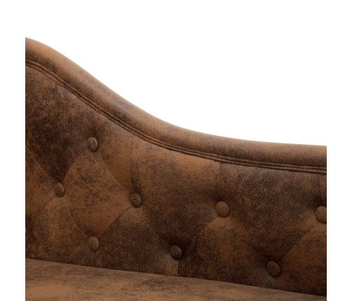 vidaXL zvilnis, brūna mākslīgā zamšāda