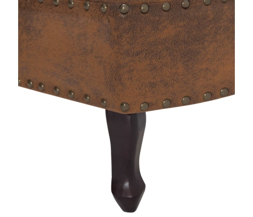 vidaXL zvilnis, brūna mākslīgā zamšāda