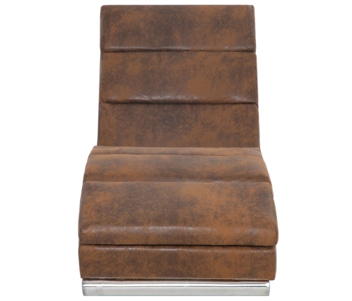 vidaXL zvilnis, brūna mākslīgā zamšāda