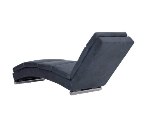 vidaXL zvilnis, pelēka mākslīgā zamšāda