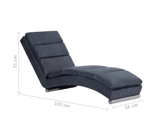 vidaXL zvilnis, pelēka mākslīgā zamšāda