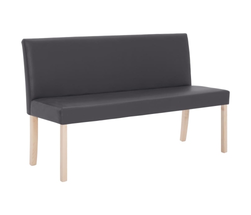 vidaXL sols, 139,5 cm, pelēka mākslīgā āda