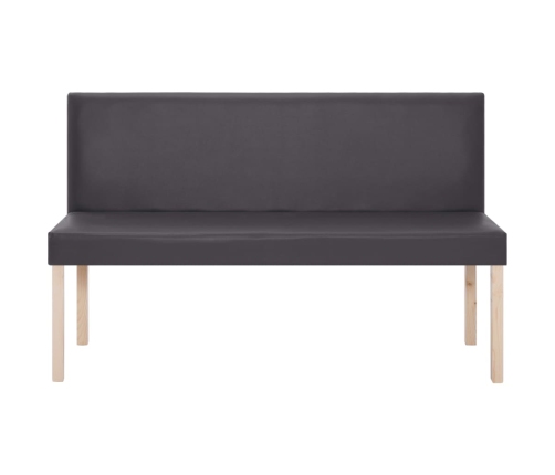vidaXL sols, 139,5 cm, pelēka mākslīgā āda