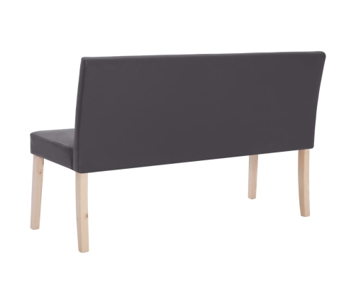 vidaXL sols, 139,5 cm, pelēka mākslīgā āda