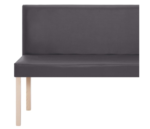 vidaXL sols, 139,5 cm, pelēka mākslīgā āda